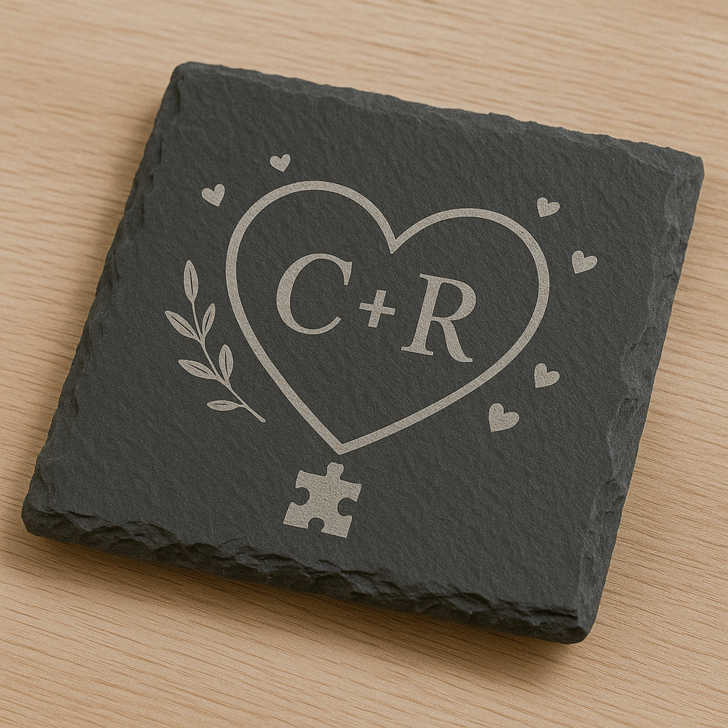 Personaliserbarer Schieferuntersetzer