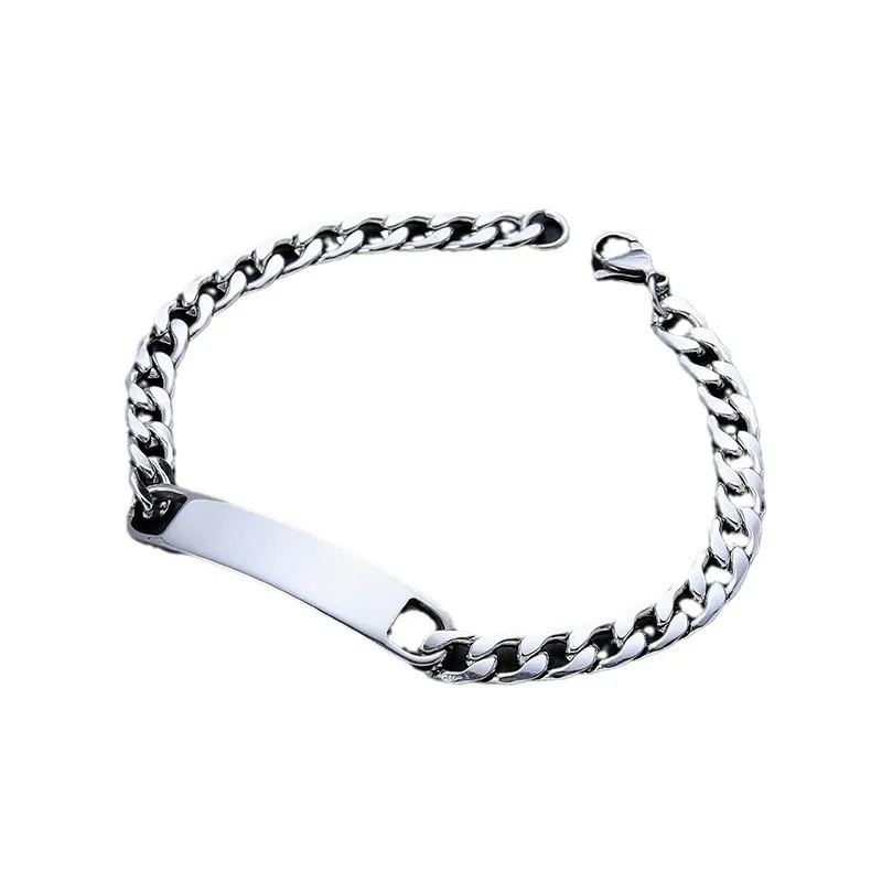 Edelstahl Armband mit Gravurplatte – Individuell personalisierbar