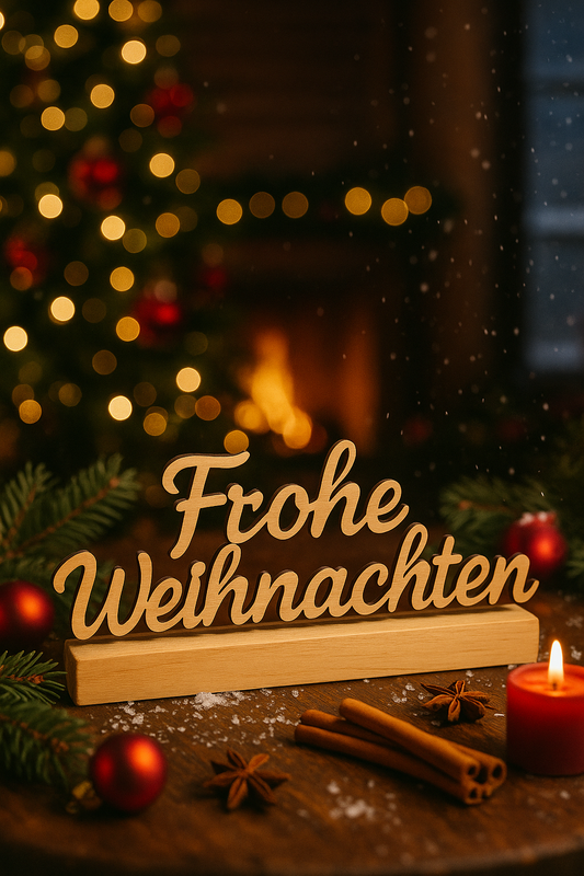 Personalisierter Holz-Tischaufsteller – Wunschwort / Name / Motiv