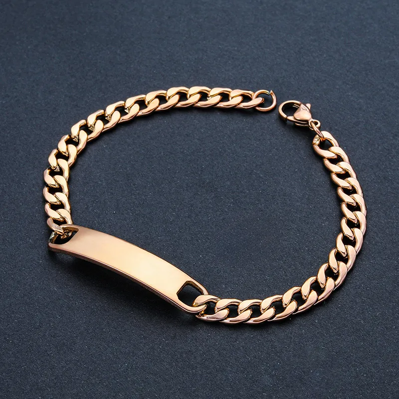 Edelstahl Armband mit Gravurplatte – Individuell personalisierbar