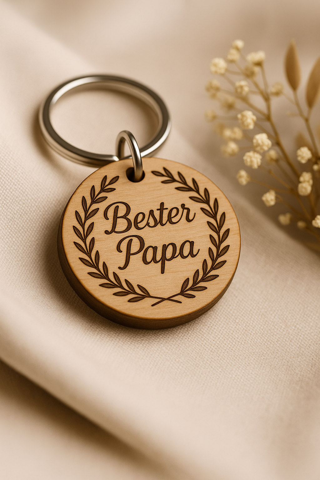 Schlüsselanhänger "Mama/Papa" – Name Rückseitig