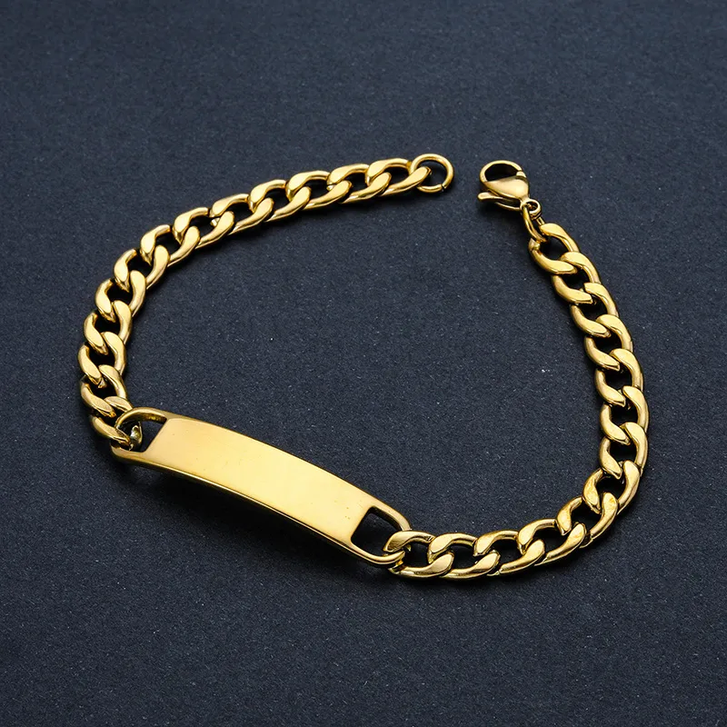 Edelstahl Armband mit Gravurplatte – Individuell personalisierbar